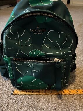 kate spade Green Leaf Print Mini Backpack